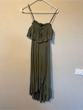 wrapped up in love dark green satin faux-wrap midi dress Dark Green Dress - Satin Dress - Satin Wrap Dress - Midi Dress